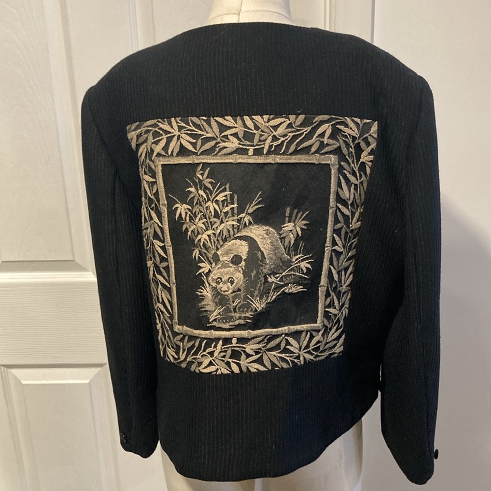 Max & Mabel Asian inspied Panda tapestry jacket L